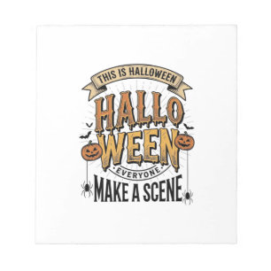 Bloc-note Chemise de scène Halloween Gravure vintage Citroui