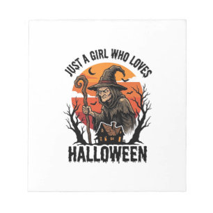 Bloc-note Chemise de sorcière d'Halloween Gravure vintage Co