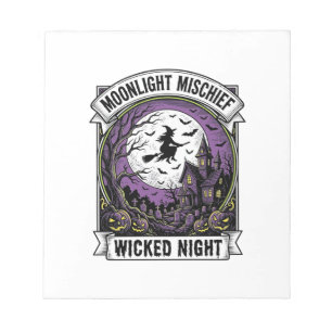 Bloc-note Chemise de sorcière vintage Art de Halloween haunt