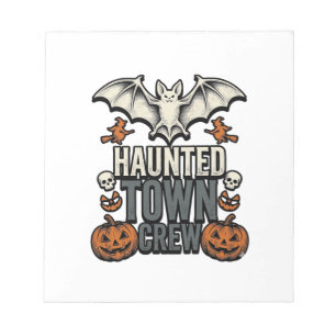 Bloc-note Chemise de ville hantée Vintage Halloween Chauve-s
