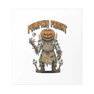 Bloc-note Chemise d'horreur de citrouille Art de Halloween d