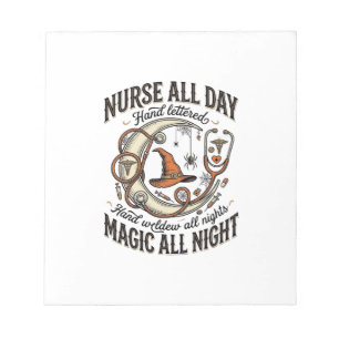 Bloc-note Chemise d'infirmière Halloween Sorcière Médicale É