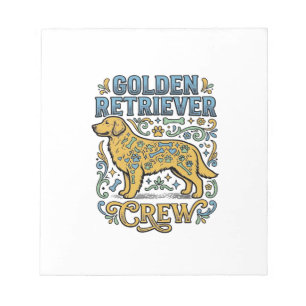 Bloc-note Chemise Golden Retriever avec art vintage pour amo