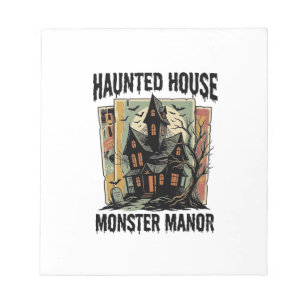 Bloc-note Chemise Maison Hantée Design Manoir Monstre Vintag