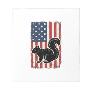 Bloc-note Chemise patriotique écureuil drapeau américain vin