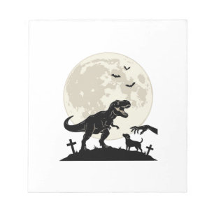 Bloc-note Chemise silhouette de cimetière de chien dinosaure