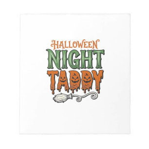 Bloc-note Chemise Taddy Nuit Halloween Vintage Balai de Sorc