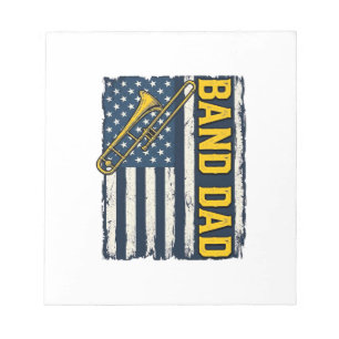 Bloc-note Chemise vintage drapeau américain trombone papa gr