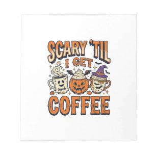 Bloc-note Chemise vintage Halloween Café Épouvantable jusqu'