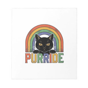Bloc-note Chemise Vintage Purride Chat Noir Arc-en-Ciel Desi