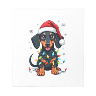 Bloc-note Chemises de Noël d'arbres de chiens de teckel Cade