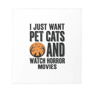 Bloc-note Chemises Halloween Vintage Films d'Horreur Chats d