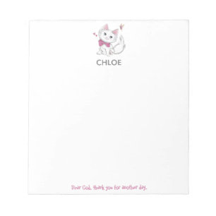 Bloc-note Cher Dieu, merci pour un autre jour Kitten Notepad