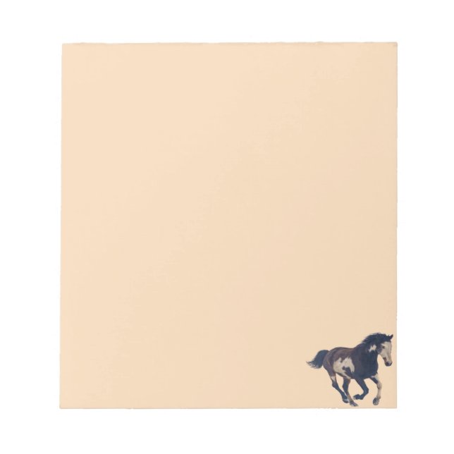 Bloc-note Cheval américain galopant sauvage de peinture de (Devant)