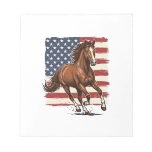 Bloc-note Cheval Patriotique Vintage Création Vectorielle We