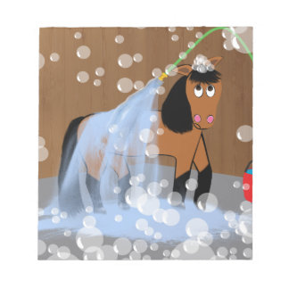 Bloc-note Cheval prenant un bain.tif