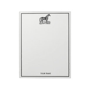 Bloc-note Cheval vintage debout