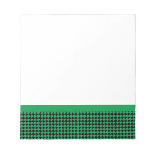 Bloc-note Chevron Checks vert et noir