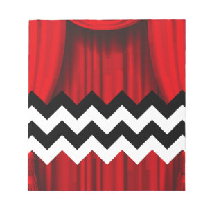 Bloc-note chevron noir lodge