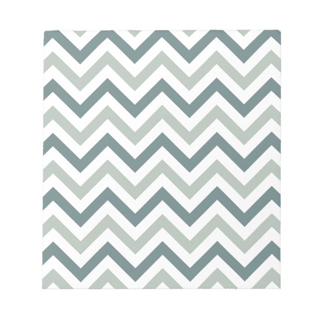 Bloc-note chevron turquoise et sage (Devant)