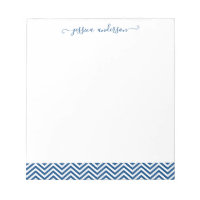 Chevron Zigzag Girly Script classique chic marine