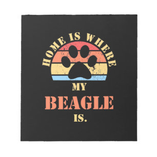 Bloc-note Chez Moi, Mon Chien Beagle Est Là