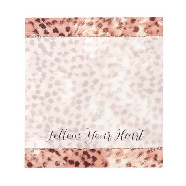 Bloc-note Chic Joli Rose Gold Leopard (Devant)