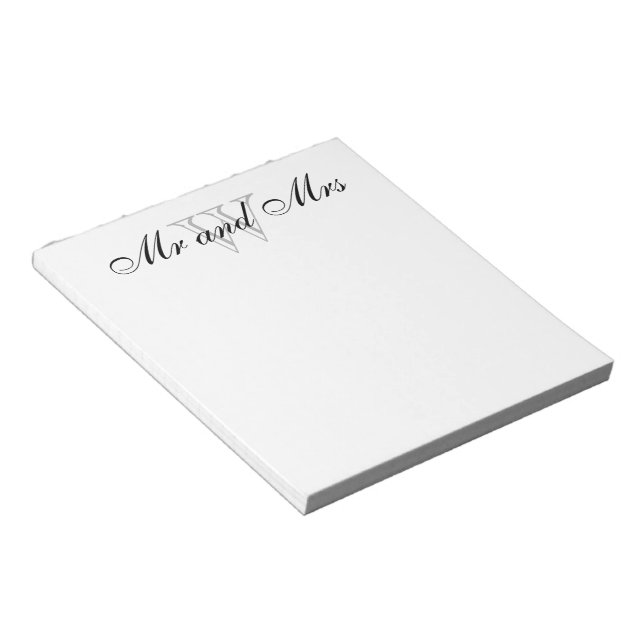 Bloc-note CHIC NOTEPAD_"M. et Mme" WHITE (Incliné)