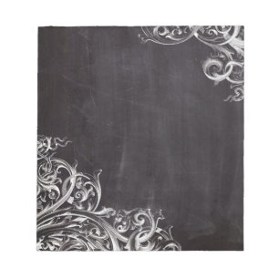 Bloc-note chic poule chic chic chalkboard monogramme