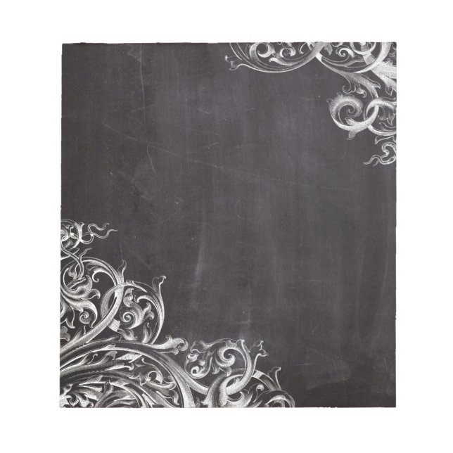 Bloc-note chic poule chic chic chalkboard monogramme (Devant)