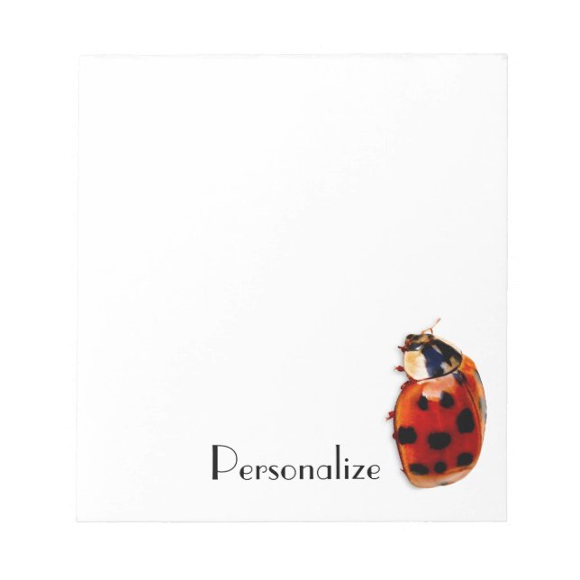 Bloc-note Chic Spotted Ladybug Avec Nom (Devant)