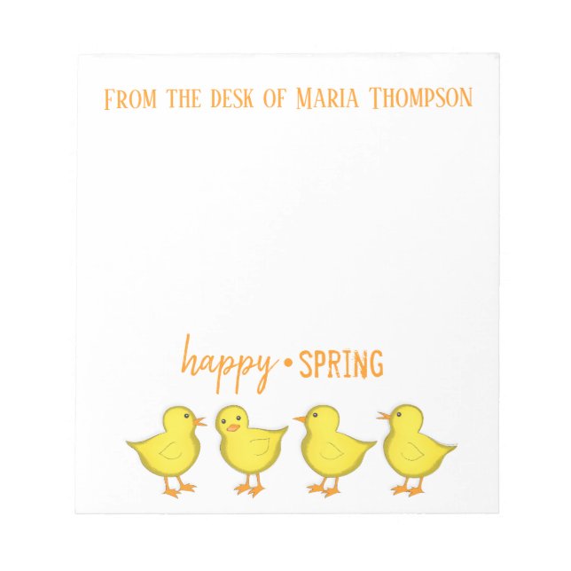 Bloc-note Chics de Pâques Printemps Whimsical  (Devant)