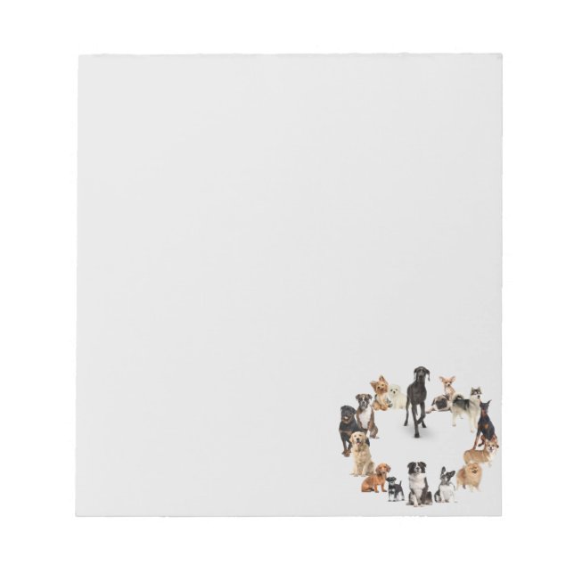 Bloc-note Chien amusant race Animaux de compagnie chien (Devant)