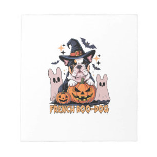 Bloc-note Chien Boo Français Mignon Frenchie Halloween Fantô