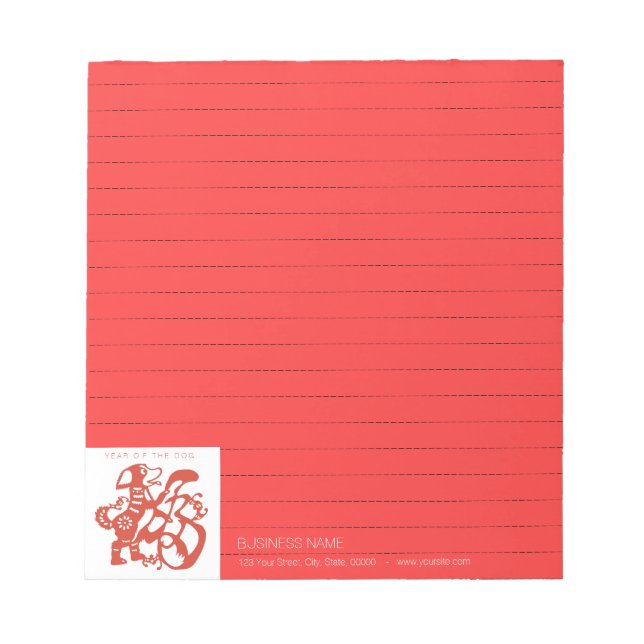 Bloc-note Chien Chinois Papercut entreprise Linked Notepad (Devant)