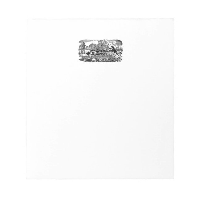 Bloc-note Chien courant art animal antique illustration vict (Devant)