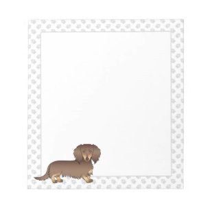 Bloc-note Chien Dachshund à longs poils chocolat et fauve &