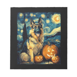 Bloc-note Chien de berger allemand mignon Halloween Jack O L