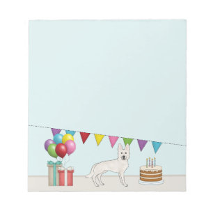 Bloc-note Chien de berger blanc suisse Anniversaire coloré