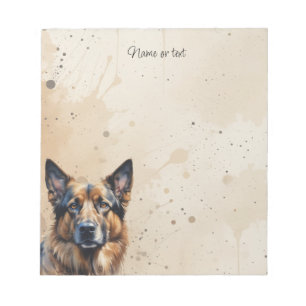 Bloc-note Chien de compagnie Berger allemand personnalisé An