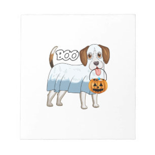 Bloc-note Chien de Halloween Beagle Fantôme
