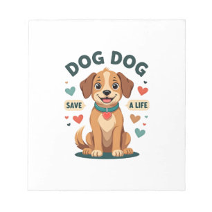 Bloc-note Chien de sauvetage mignon vintage sauve une vie Ca