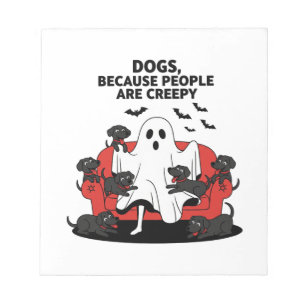 Bloc-note Chien d'Halloween effrayant Fantôme effrayant 23