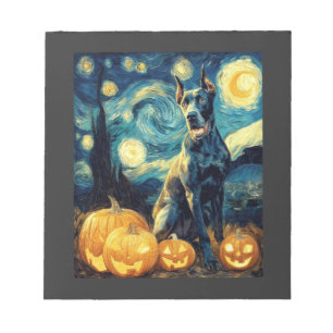 Bloc-note Chien Grand Danois Mignon Halloween Jack O Lantern