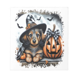 Bloc-note Chien teckel Halloween