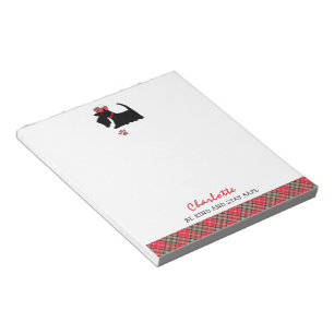 Bloc-note Chien Terrier écossais mignon personnalisé