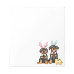 Bloc-note Chiens Bunny Oreilles de Pâques Rottweiler