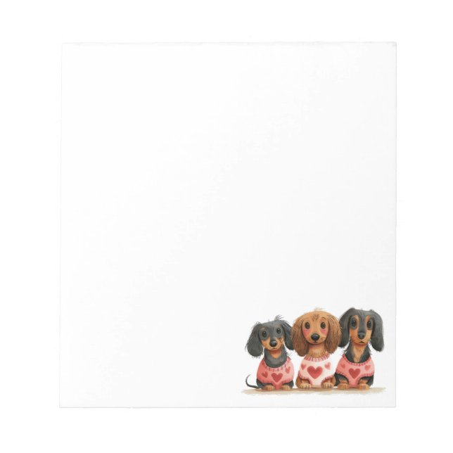 Bloc-note Chiens de la Saint Valentin (Devant)