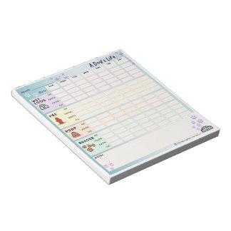 Bloc-note Chien's Life Daily Tracker Notepad (Sunday Starter