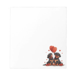 Bloc-note Chiens Rottweiler de la Saint-Valentin